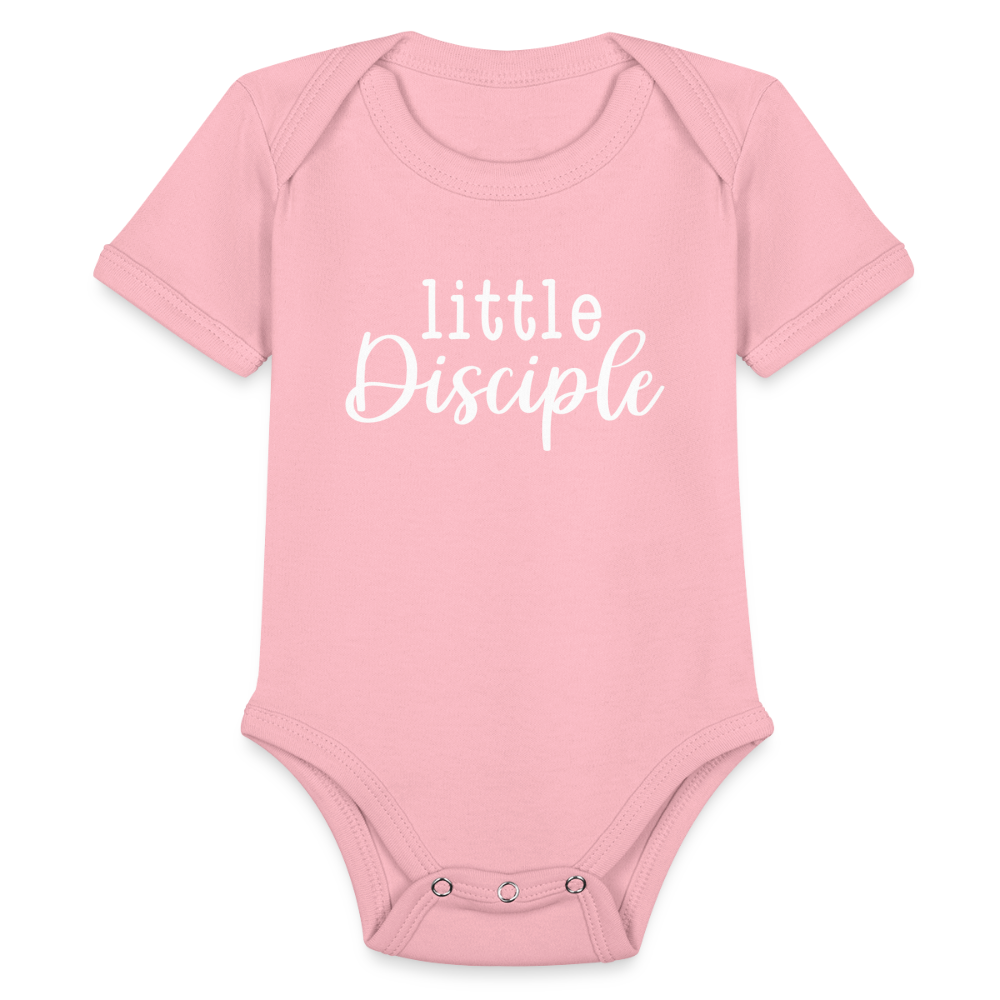 Little Disciple (Script) Baby Onesie Bodysuit - light pink