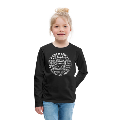 Manger Collage (W) Kid's Long Sleeve Shirt - black