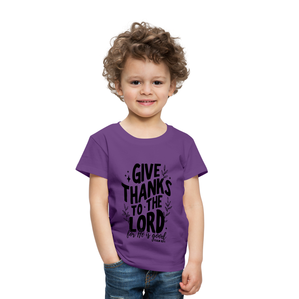 Give Thanks to the Lord Toddler T-Shirt - purple