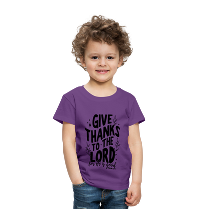 Give Thanks to the Lord Toddler T-Shirt - purple