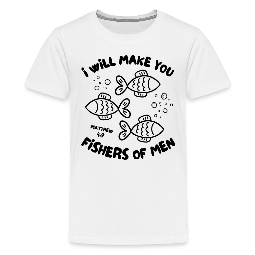 I Will Make You Fishers of Men Kid's T-Shirt - white