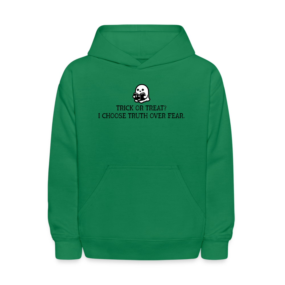 Trick or Treat I Choose Truth (Bible) Kid's Hoodie - kelly green