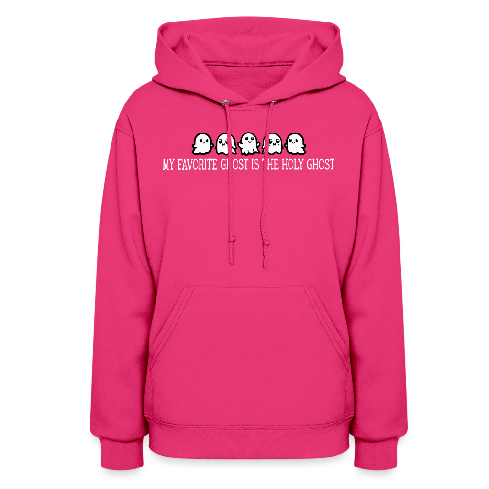 My Favorite Ghost is the Holy Ghost (W) Women's Hoodie - fuchsia