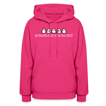 My Favorite Ghost is the Holy Ghost (W) Women's Hoodie - fuchsia