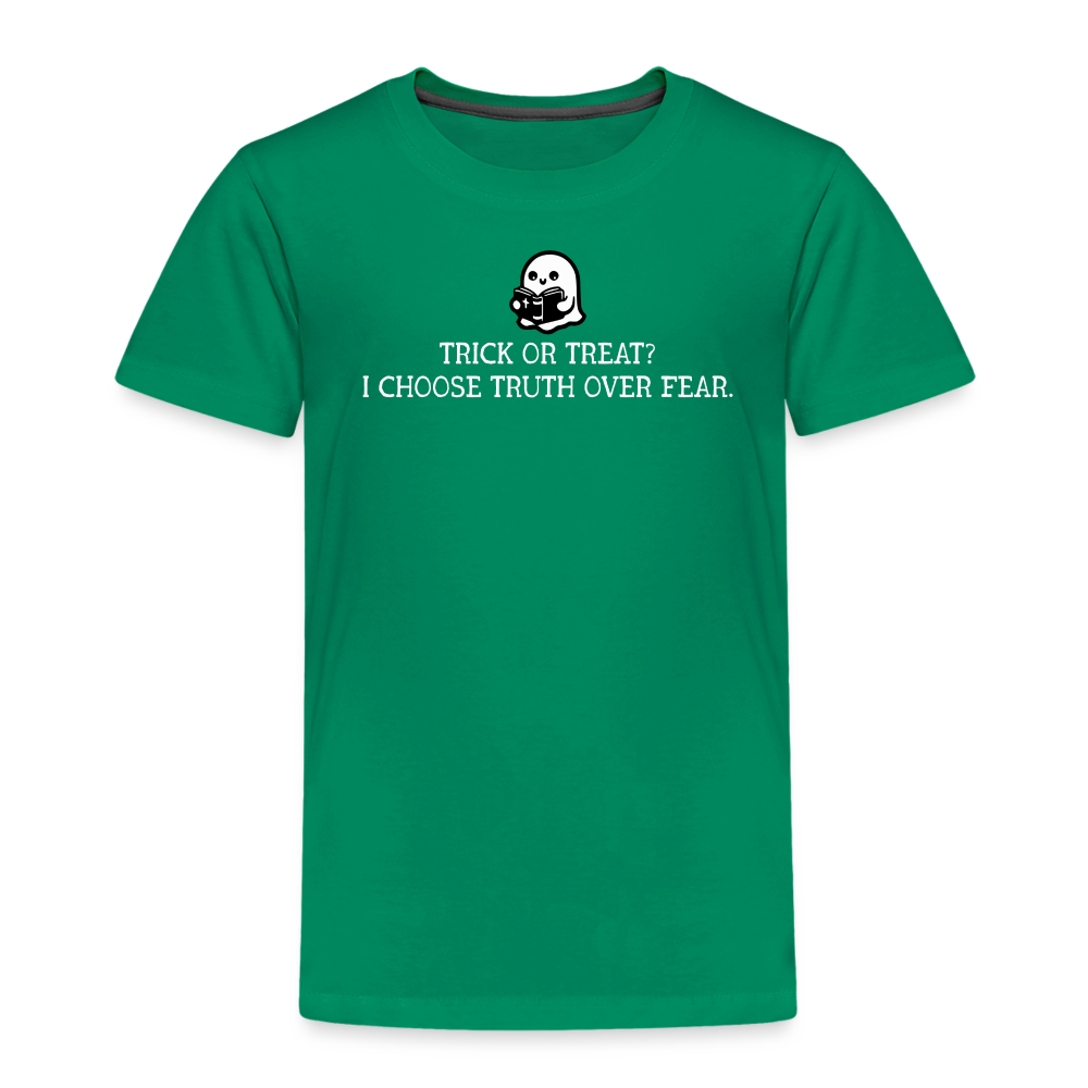 Trick or Treat I Choose Truth (W) Toddler T-Shirt - kelly green