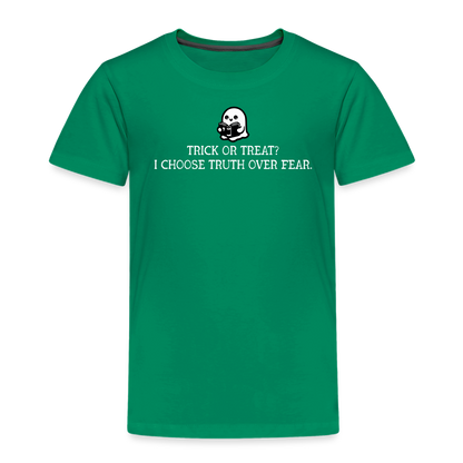 Trick or Treat I Choose Truth (W) Toddler T-Shirt - kelly green