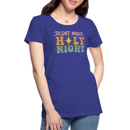 Silent Night Christmas Family Women’s Premium T-Shirt - royal blue