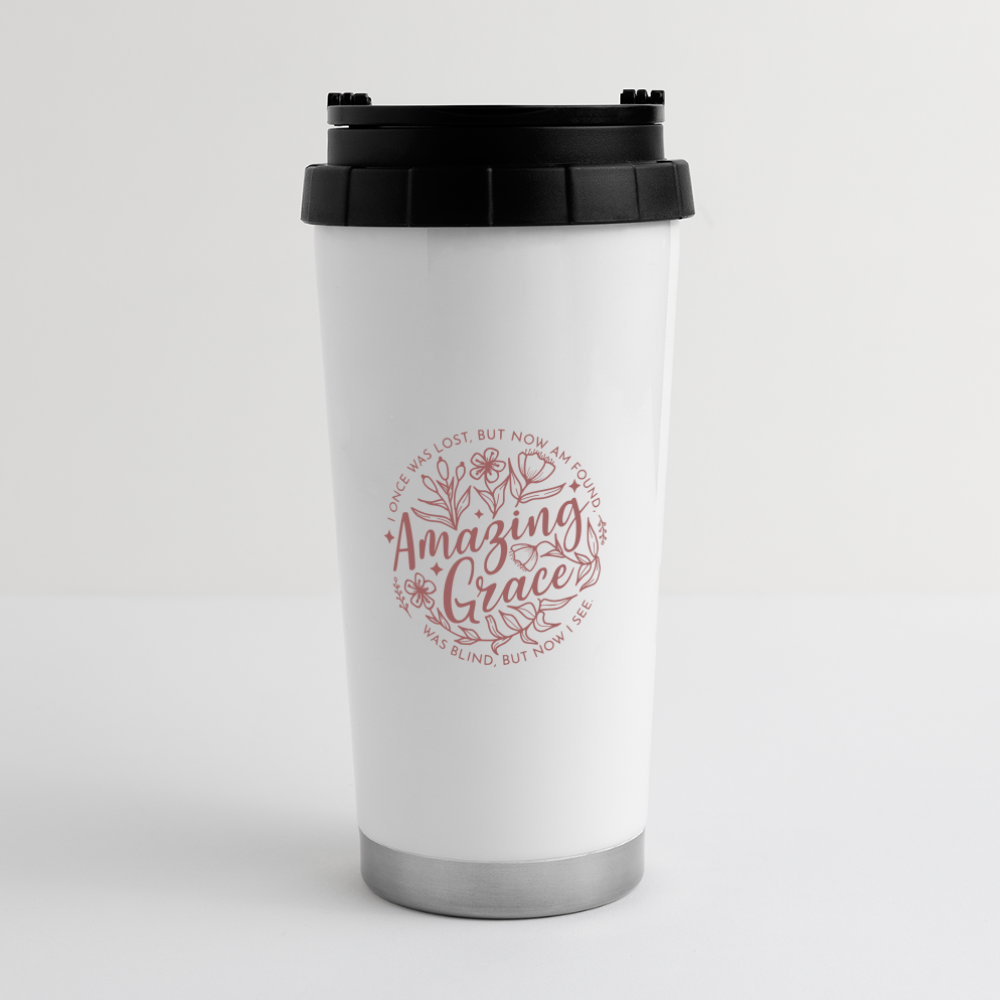 Amazing Grace 16 oz Travel Mug - white