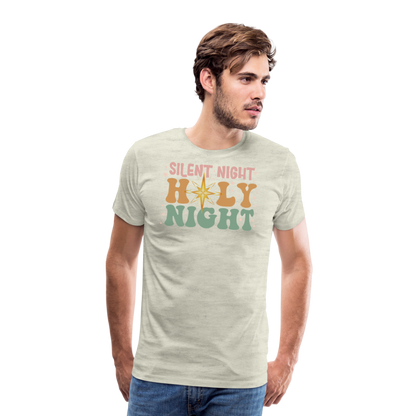 Silent Night Christmas Family Men's Premium T-Shirt - heather oatmeal