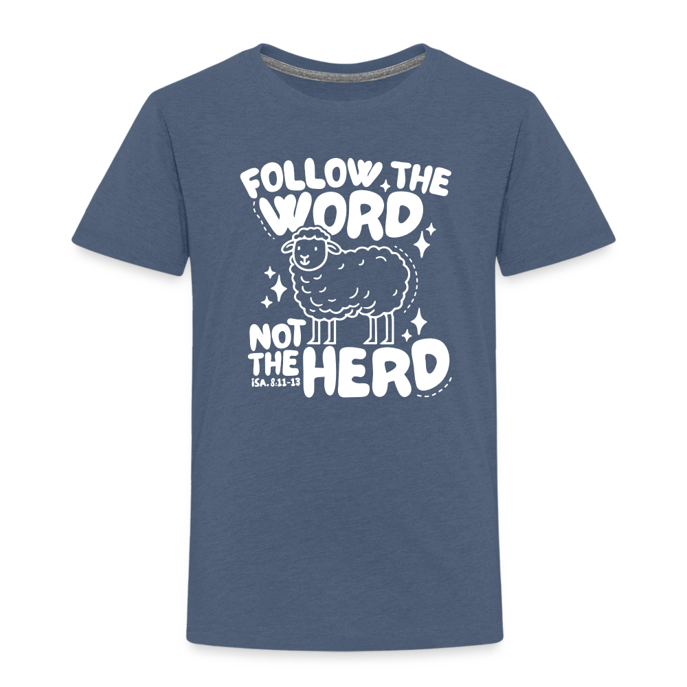 Follow the Word (W) Toddler T-Shirt - heather blue