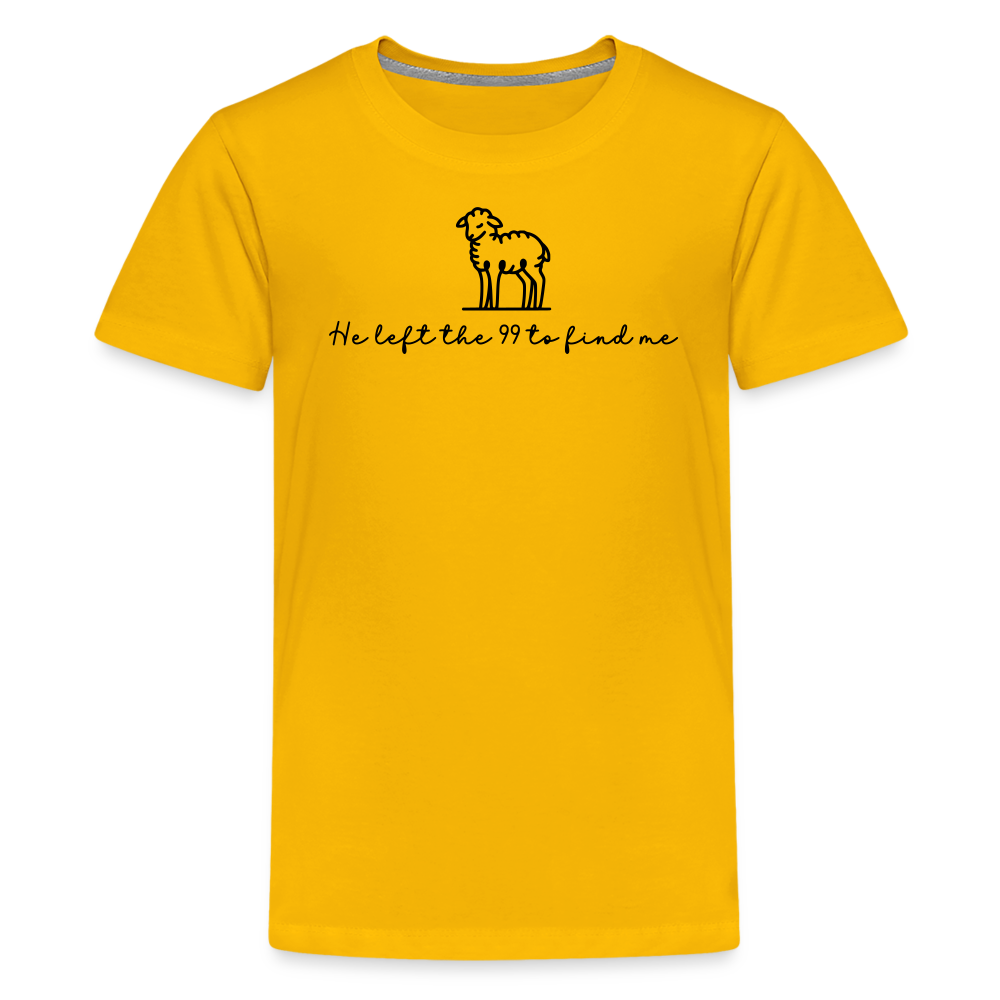 He Left the 99 to Find Me Youth Kids T-Shirt - sun yellow