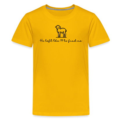 He Left the 99 to Find Me Youth Kids T-Shirt - sun yellow