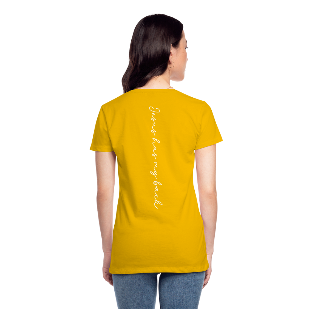 Jesus has My Back Women's T-Shirt - sun yellow