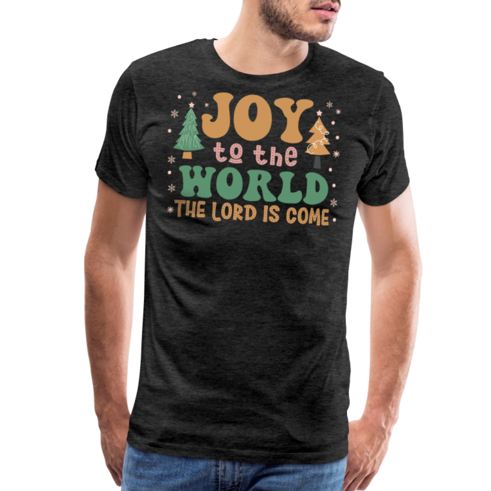 Joy to the World Christmas Family Men's Premium T-Shirt - charcoal grey