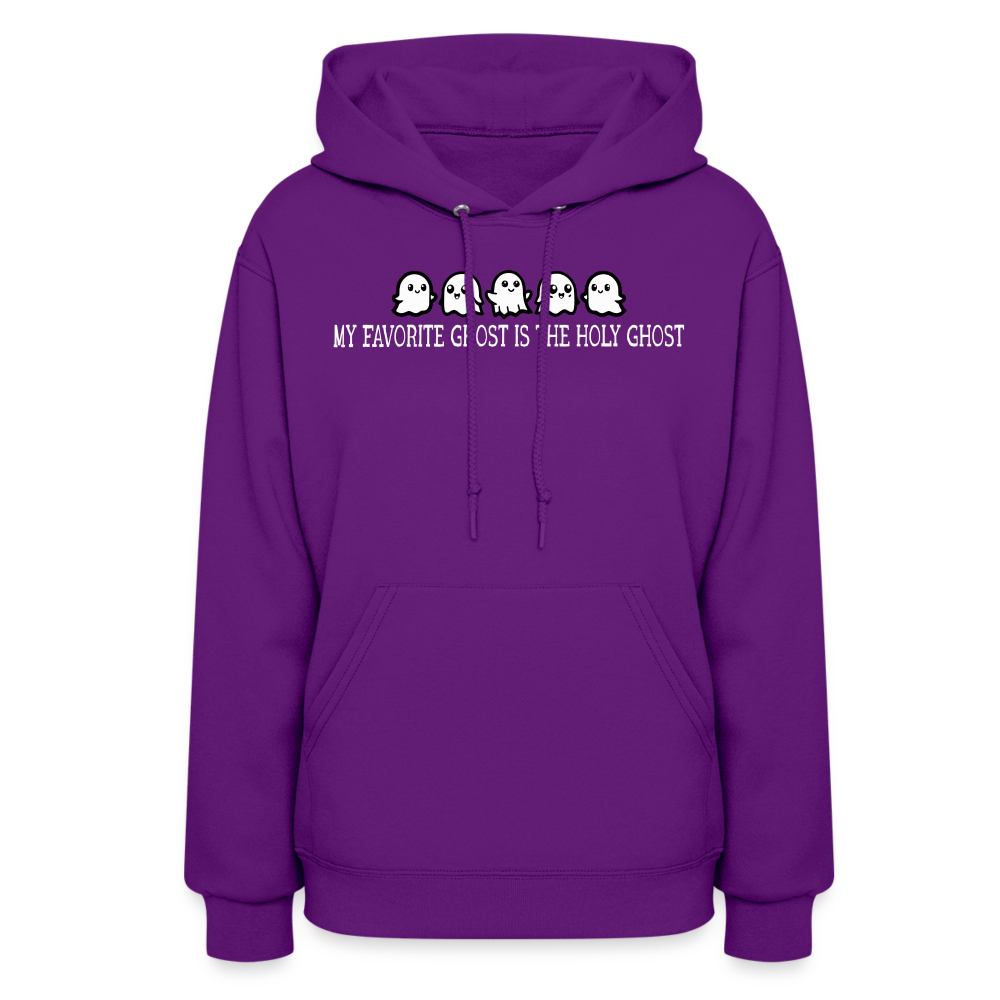 My Favorite Ghost is the Holy Ghost (W) Women's Hoodie - purple