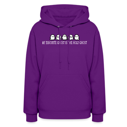 My Favorite Ghost is the Holy Ghost (W) Women's Hoodie - purple