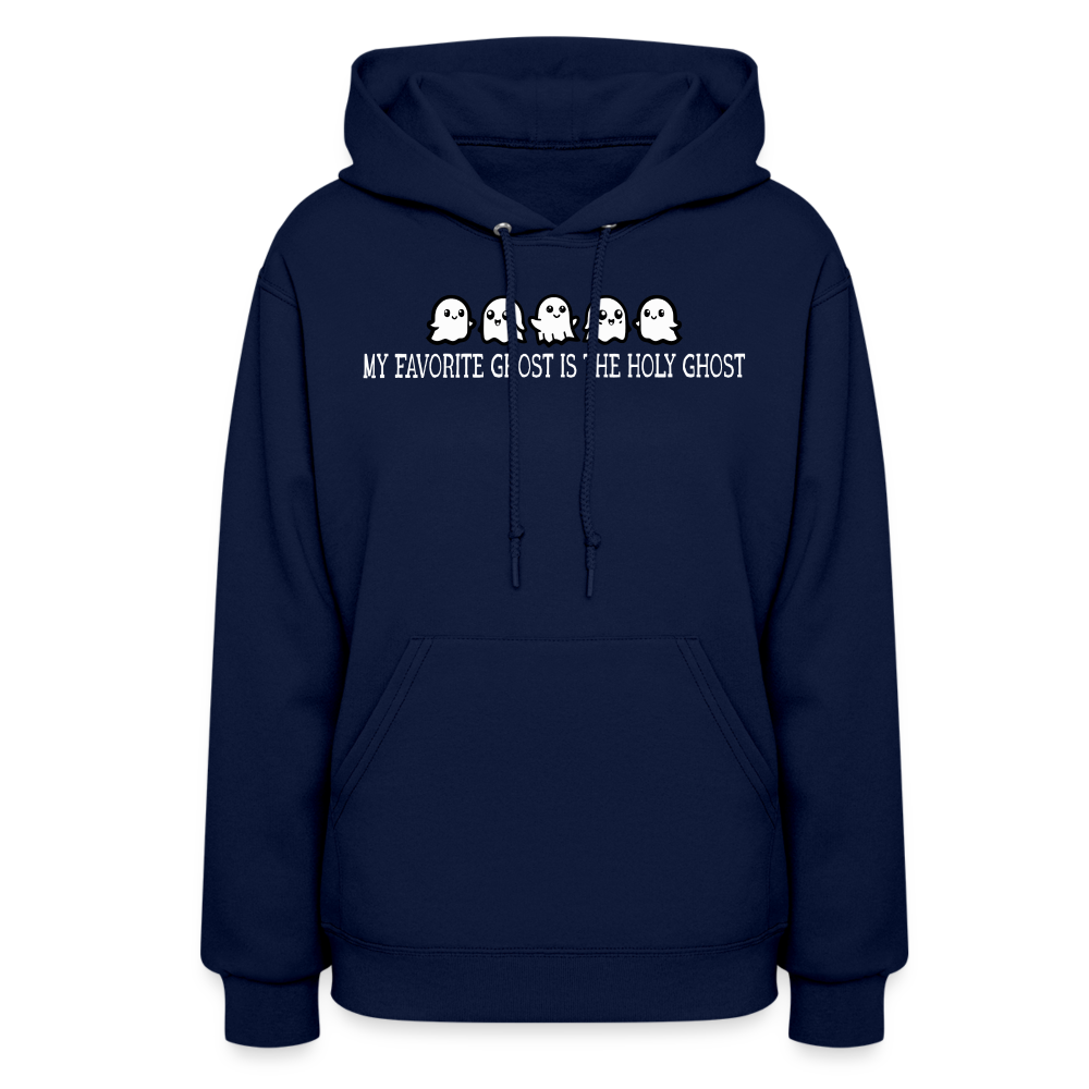 My Favorite Ghost is the Holy Ghost (W) Women's Hoodie - navy