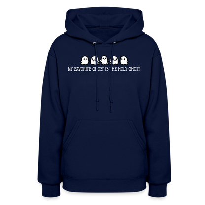 My Favorite Ghost is the Holy Ghost (W) Women's Hoodie - navy