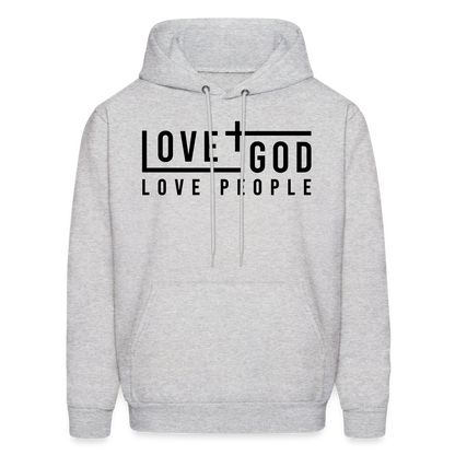 Love God Love People Men's Hoodie - ash 