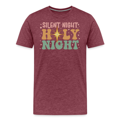 Silent Night Christmas Family Men's Premium T-Shirt - heather burgundy