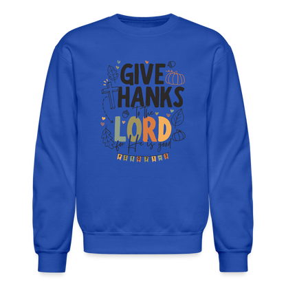 Give Thanks to the Lord (B, Color) Men's Sweater - royal blue