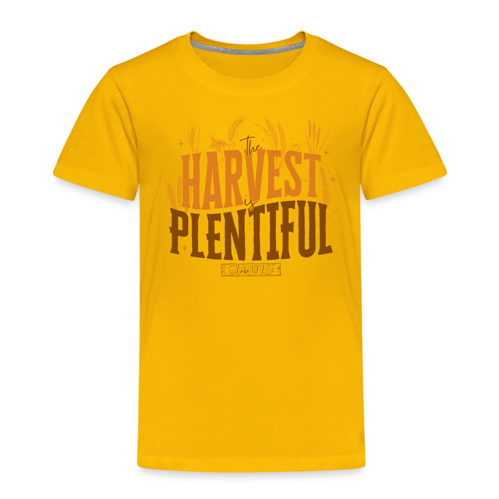 The Harvest is Plentiful (Color) Toddler T-Shirt - sun yellow