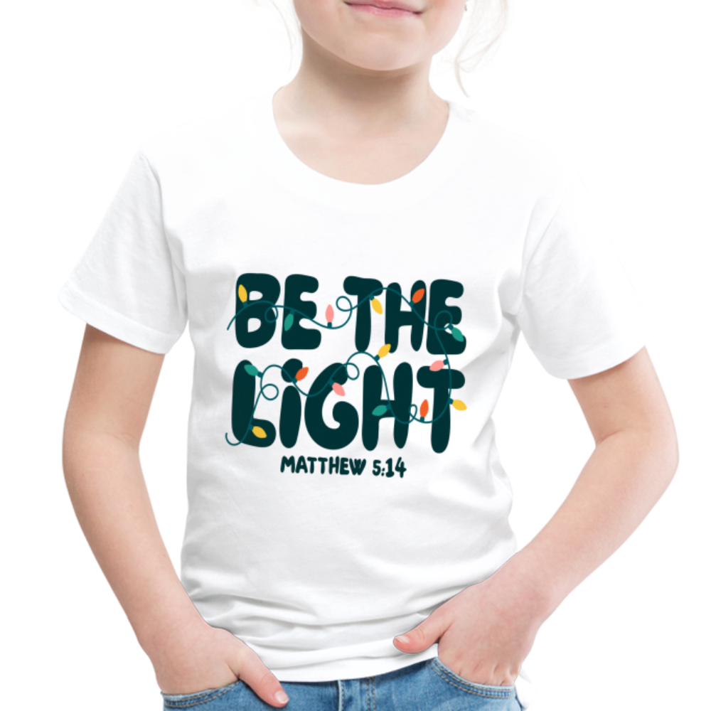 Be the Light Christmas Toddler Shirt - white