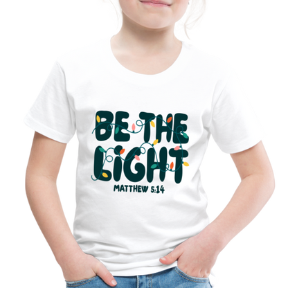 Be the Light Christmas Toddler Shirt - white