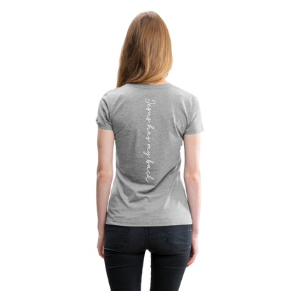 Jesus has My Back Women's T-Shirt - heather gray