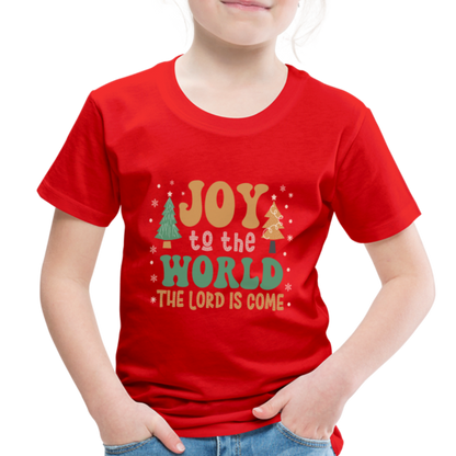 Joy to the Lord Christmas Family Toddler Premium T-Shirt - red