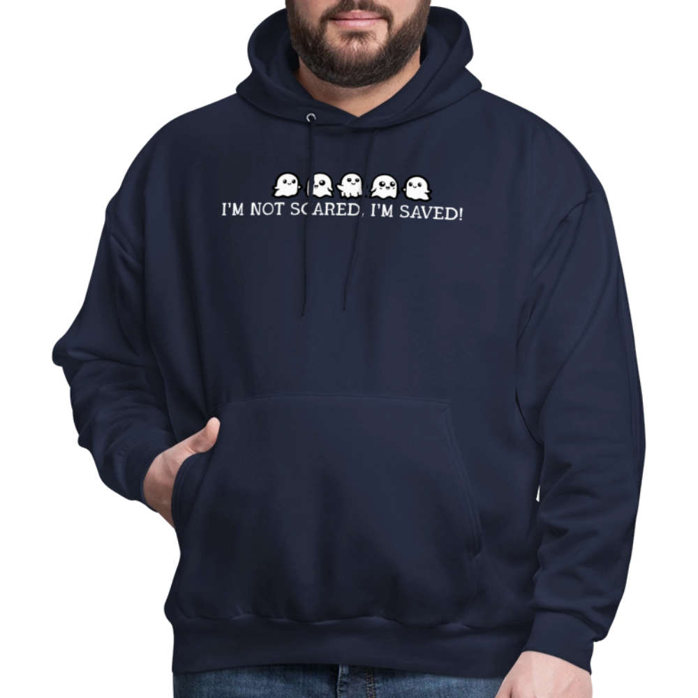 I'm Not Scared I'm Saved (W) Men's Hoodie - navy