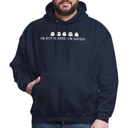 I'm Not Scared I'm Saved (W) Men's Hoodie - navy