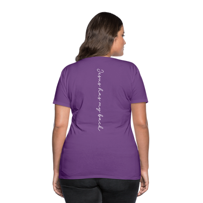 Jesus has My Back Women's T-Shirt - purple