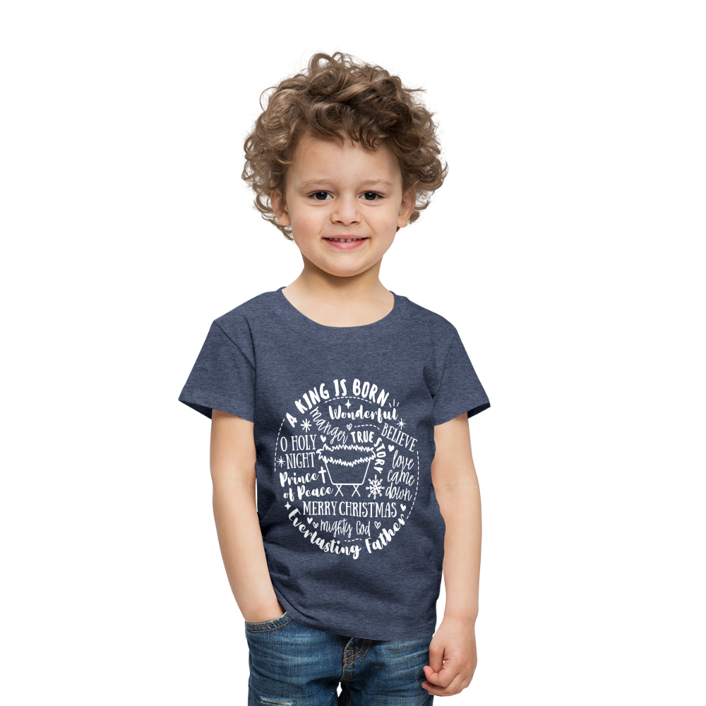 Manger Collage (W) Toddler T-Shirt - heather blue