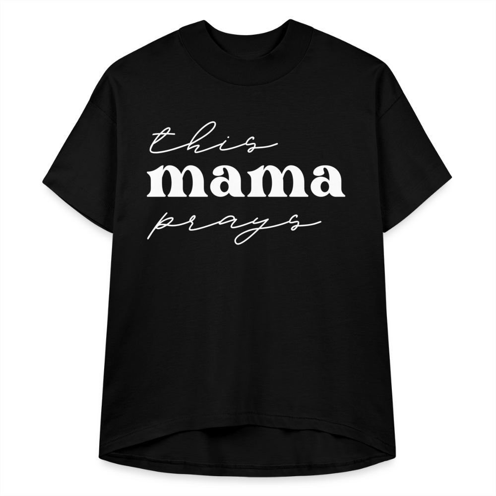 This Mama Prays (W) Women's Hi Lo T-Shirt - black