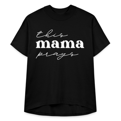 This Mama Prays (W) Women's Hi Lo T-Shirt - black