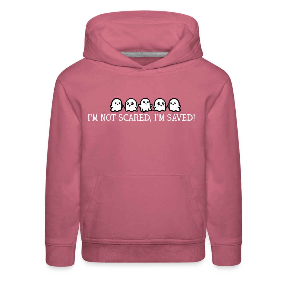 I'm Not Scared I'm Saved (W) Kid's Hoodie - mauve