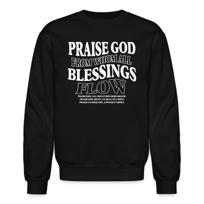 Praise God from Whom All Blessings Flow Men's Sweater - black