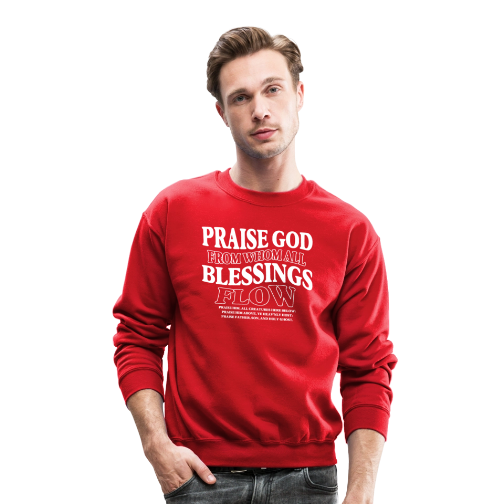 Praise God from Whom All Blessings Flow Men's Sweater - red