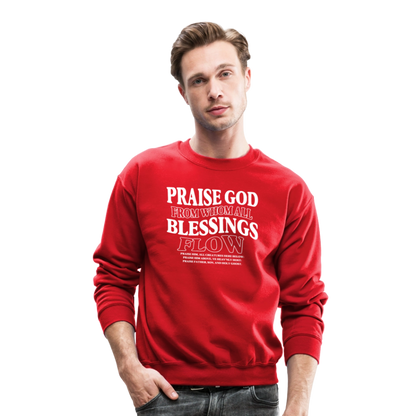 Praise God from Whom All Blessings Flow Men's Sweater - red