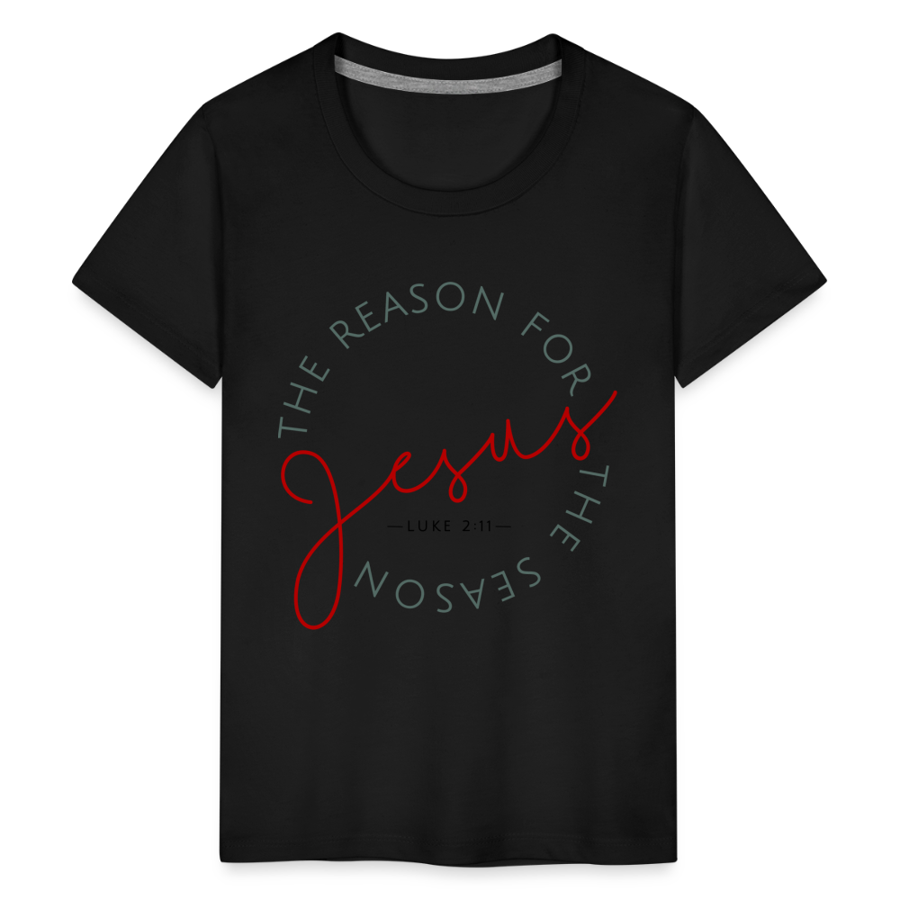 The Reason for the Season (Color) Christmas Kids' Premium T-Shirt - black