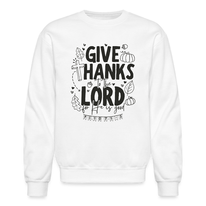 Give Thanks to the Lord Men's Sweater - white