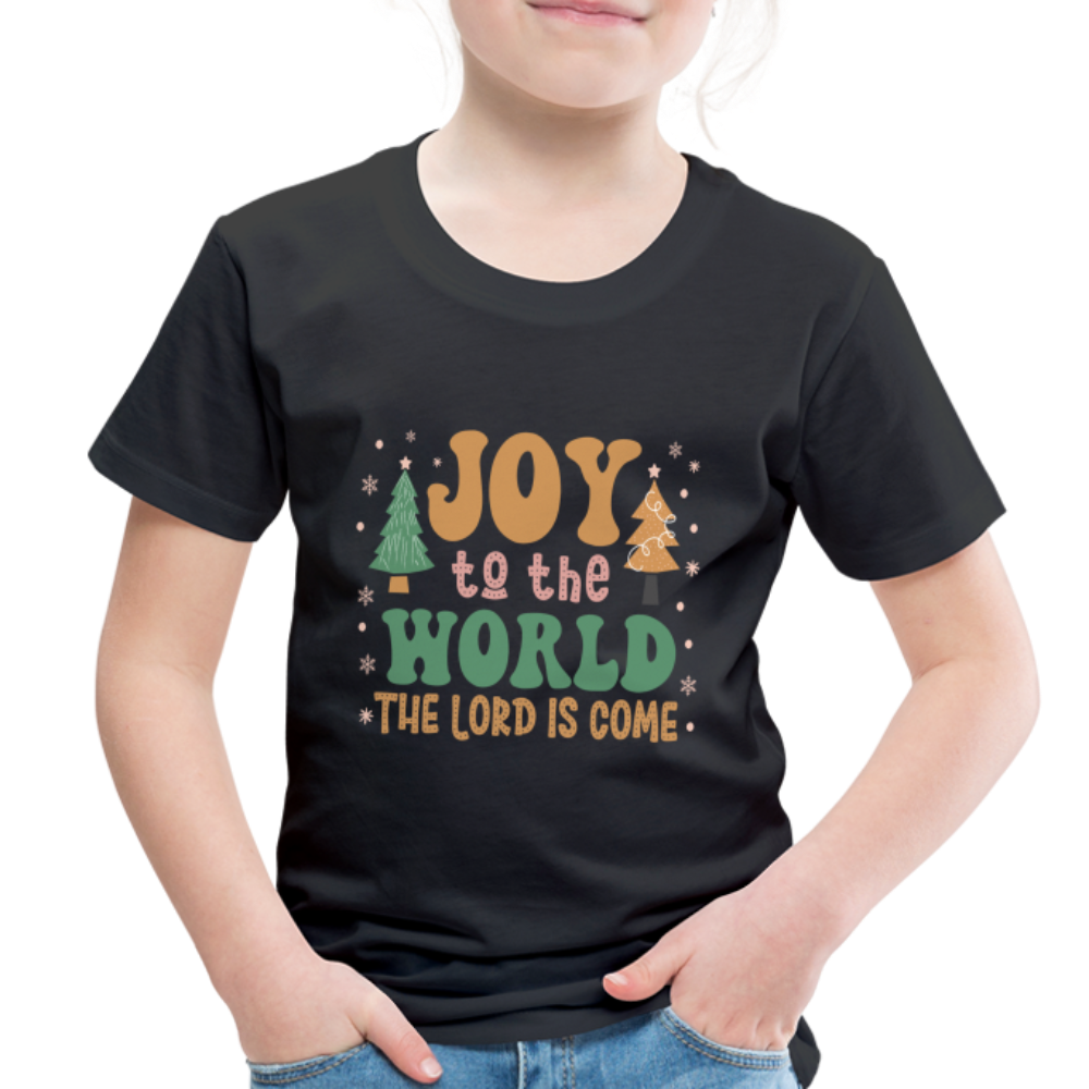 Joy to the Lord Christmas Family Toddler Premium T-Shirt - black