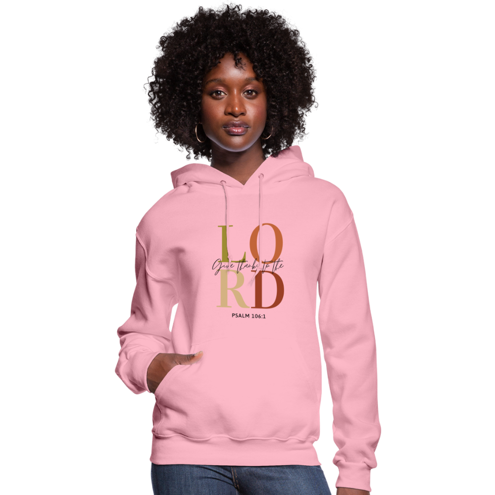 Give Thanks to the Lord Women's Hoodie - classic pink