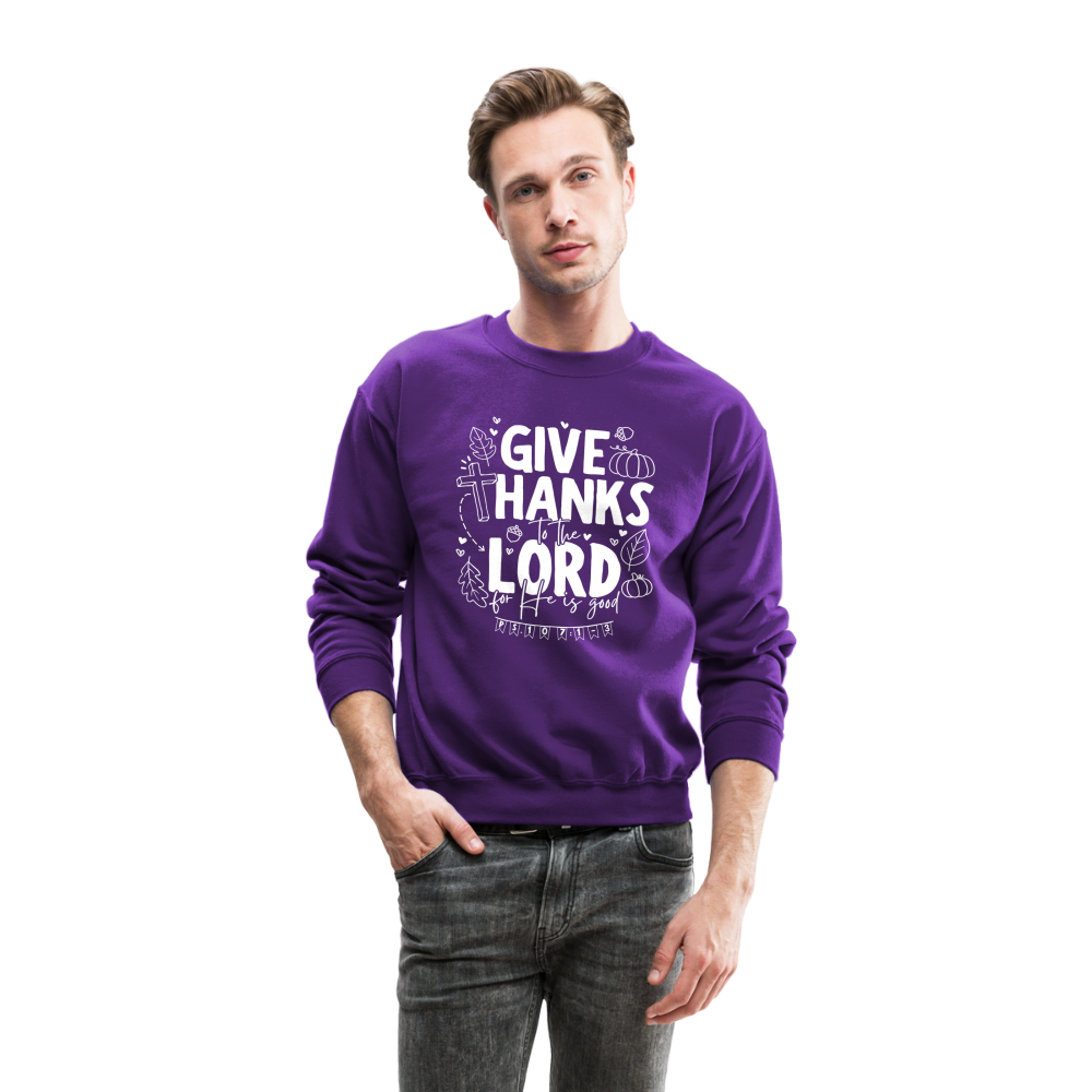 Give Thanks to the Lord (W) Men's Sweater - purple