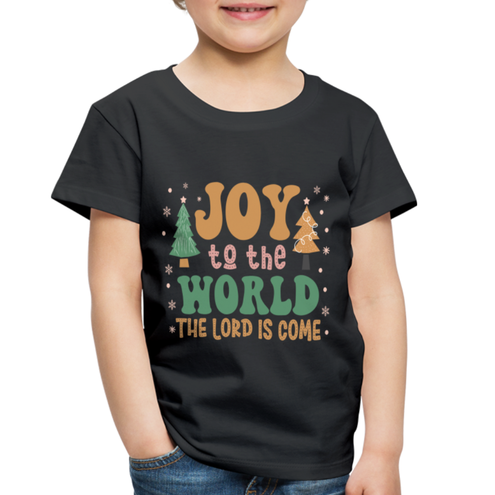 Joy to the Lord Christmas Family Toddler Premium T-Shirt - black