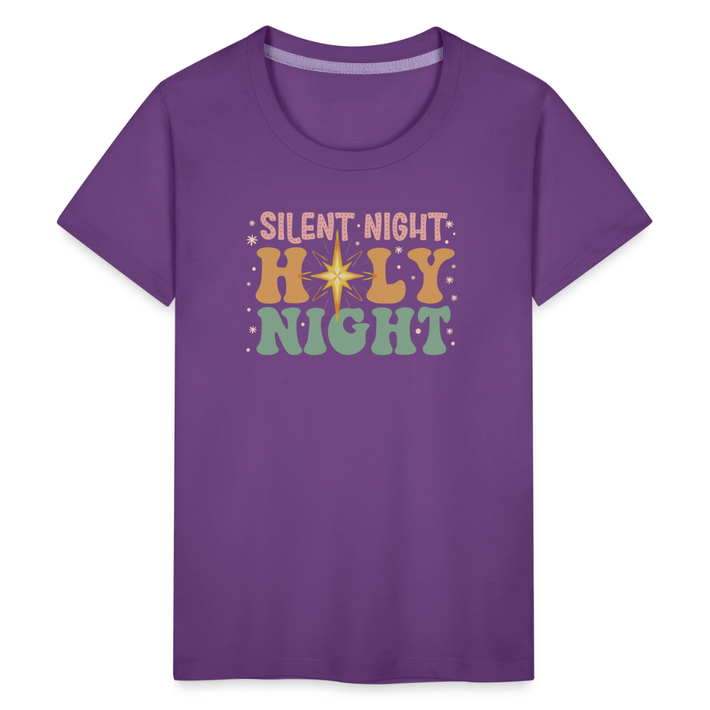 Silent Night Christmas Family Kids' Premium T-Shirt - purple