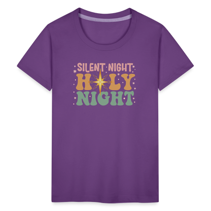 Silent Night Christmas Family Kids' Premium T-Shirt - purple