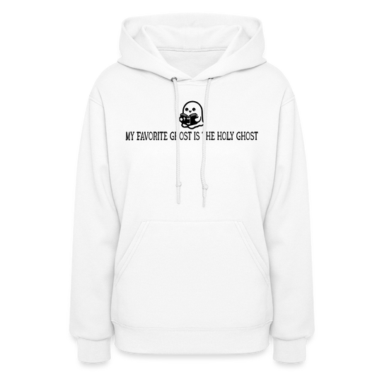 My Favorite Ghost is the Holy Ghost (Bible) Women's Hoodie - white