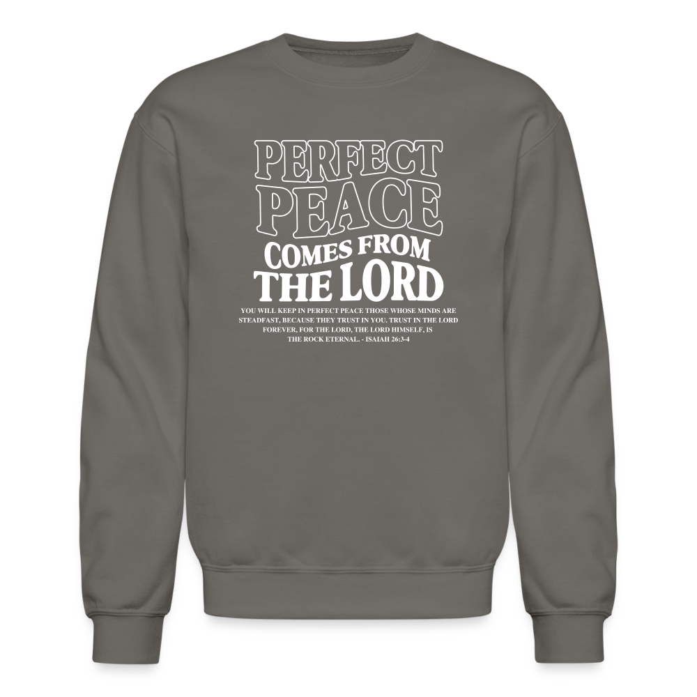 Perfect Peace Comes from the Lord Men's Sweater - asphalt gray